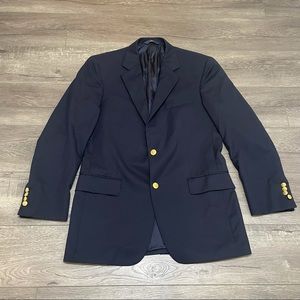 Brooks Brothers “346” Navy Blue Gold Button Blazer